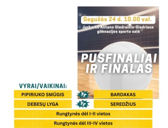 Šį sekmadienį – tinklinio pirmenybių vyrų/vaikinų grupės finalas!